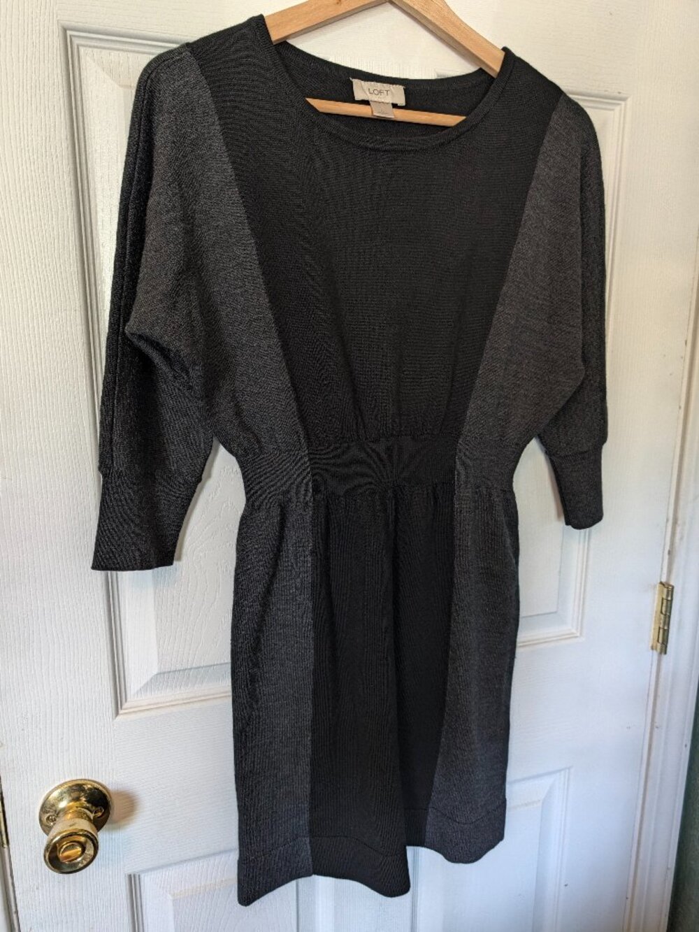 Size S LOFT Color Block Sweater Dress Anne Taylor